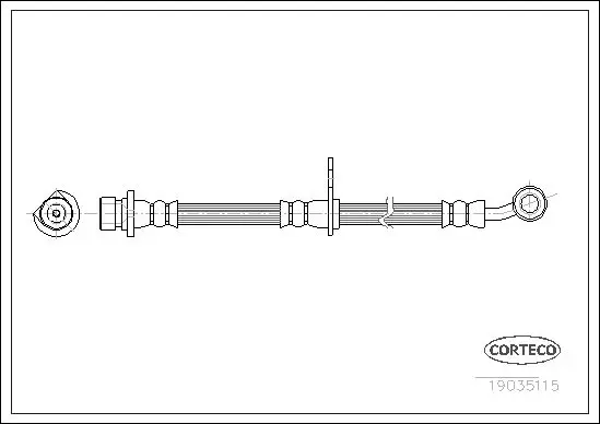 Handler.Part Brake hose CORTECO 19035115 1