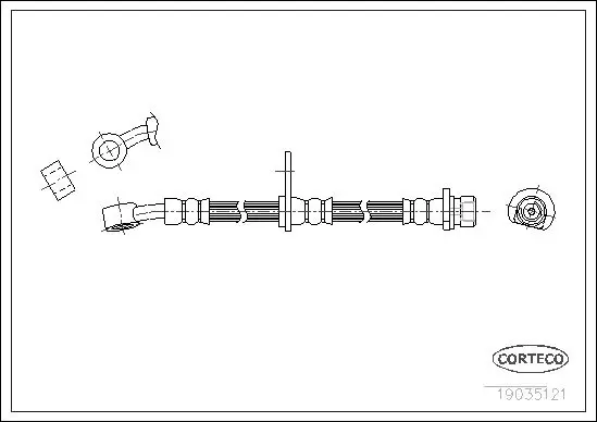 Handler.Part Brake hose CORTECO 19035121 1