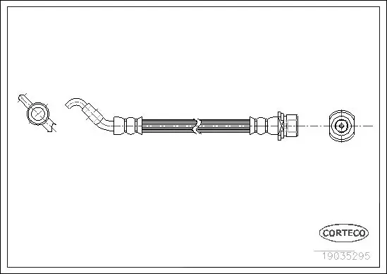 Handler.Part Brake hose CORTECO 19035295 1