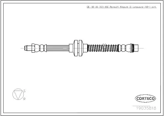 Handler.Part Brake hose CORTECO 19035818 1