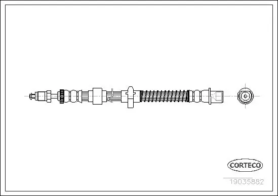 Handler.Part Brake hose CORTECO 19035882 1