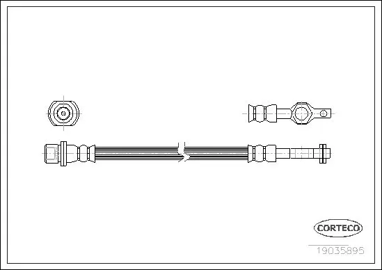 Handler.Part Brake hose CORTECO 19035895 1