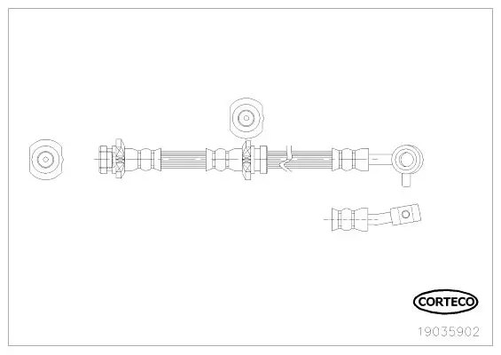 Handler.Part Brake hose CORTECO 19035902 1