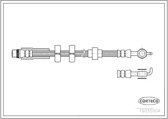 Handler.Part Brake hose CORTECO 19035904 1