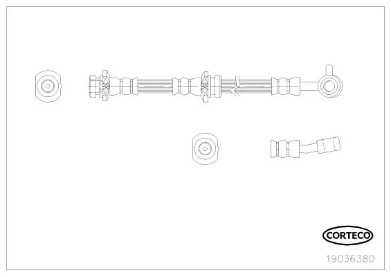 Handler.Part Brake hose CORTECO 19036380 1