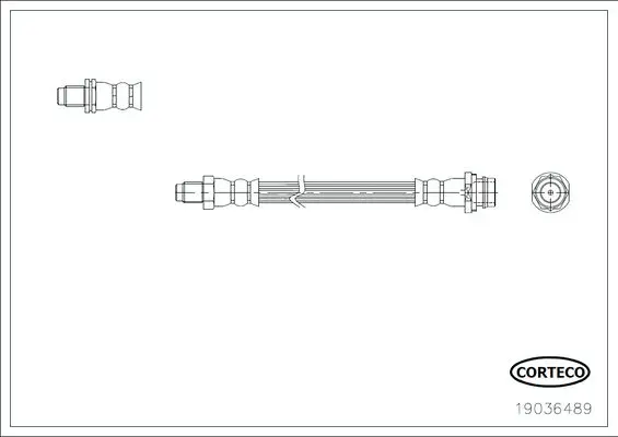 Handler.Part Brake hose CORTECO 19036489 1