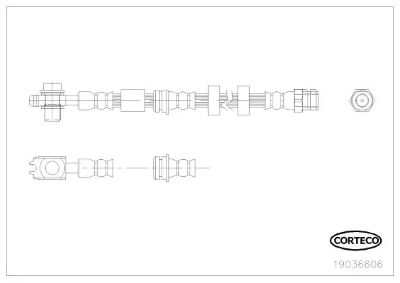 Handler.Part Brake hose CORTECO 19036606 1