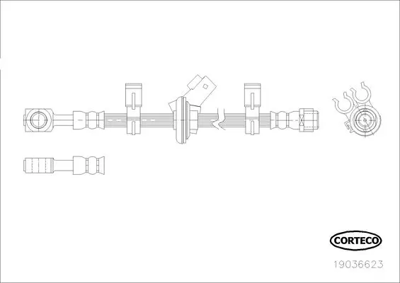 Handler.Part Brake hose CORTECO 19036623 4