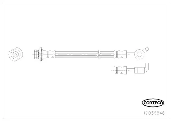 Handler.Part Brake hose CORTECO 19036846 1