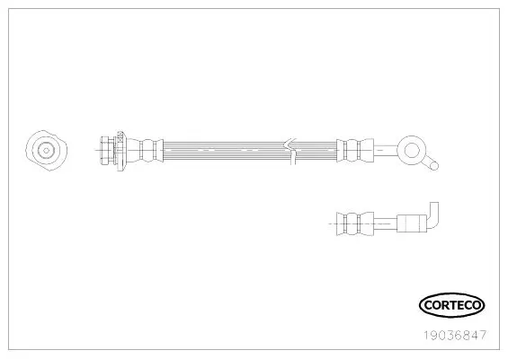 Handler.Part Brake hose CORTECO 19036847 1