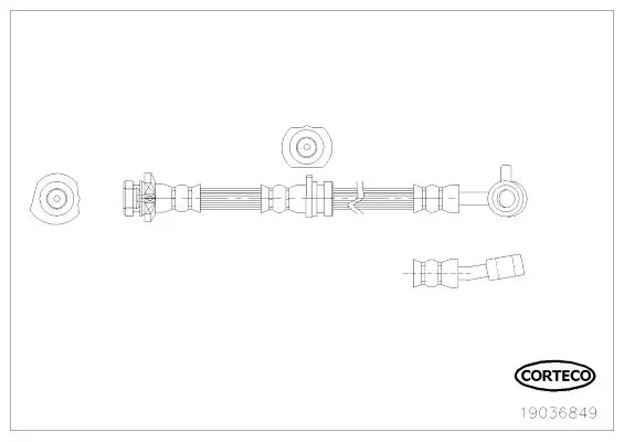 Handler.Part Brake hose CORTECO 19036849 1