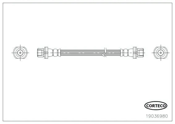 Handler.Part Brake hose CORTECO 19036980 1