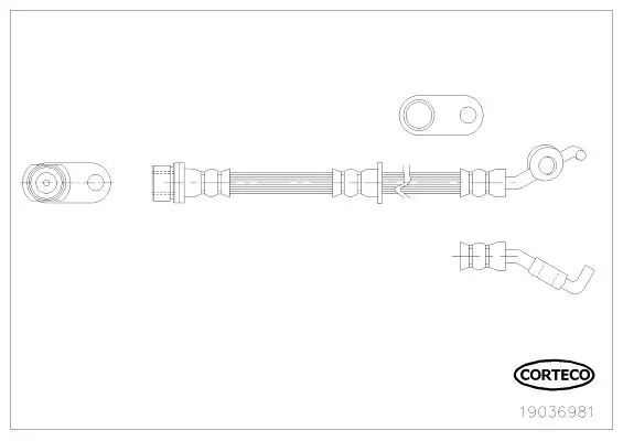 Handler.Part Brake hose CORTECO 19036981 1