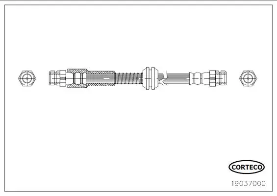 Handler.Part Brake hose CORTECO 19037000 1