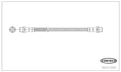 Handler.Part Brake hose CORTECO 19037260 1