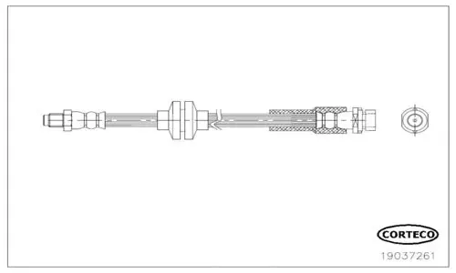 Handler.Part Brake hose CORTECO 19037261 1