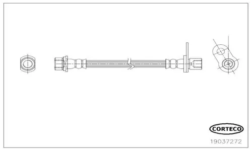 Handler.Part Brake hose CORTECO 19037272 1