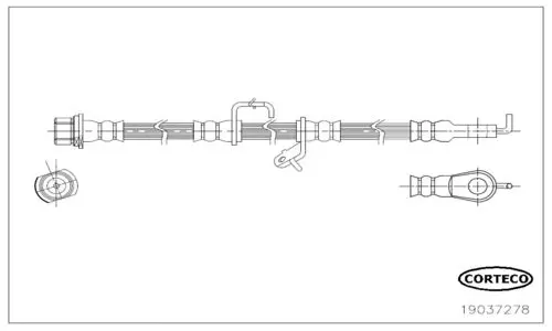 Handler.Part Brake hose CORTECO 19037278 1