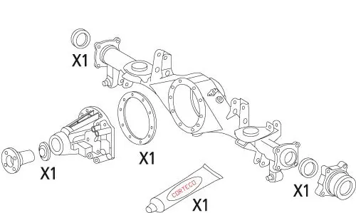 Handler.Part Gasket set, differential CORTECO 19536236 1