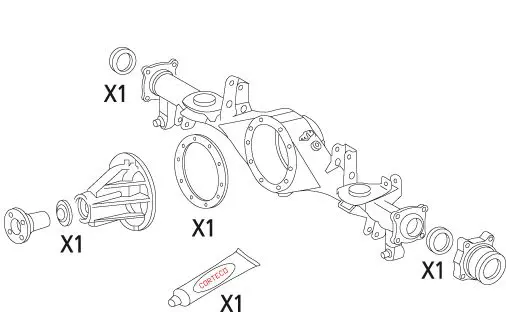 Handler.Part Gasket set, differential CORTECO 19536236 2