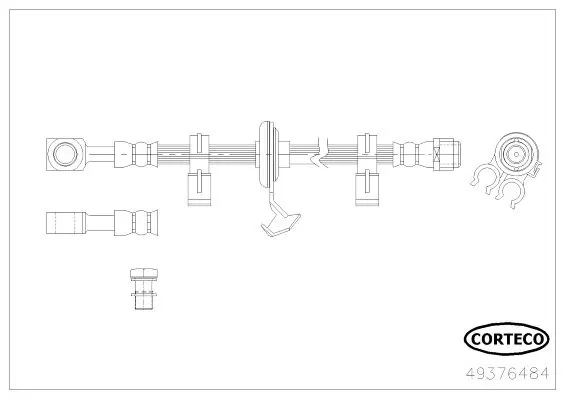 Handler.Part Brake hose CORTECO 49376484 3