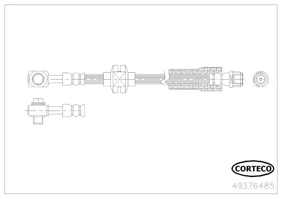 Handler.Part Brake hose CORTECO 49376485 1