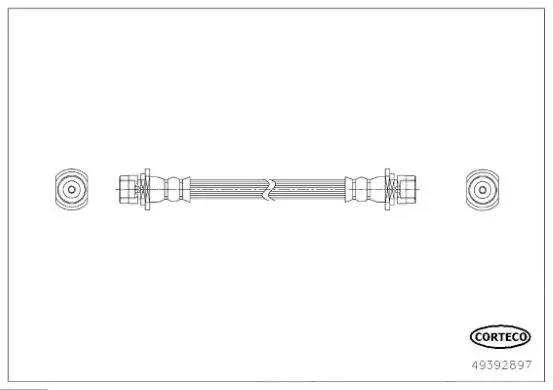 Handler.Part Brake hose CORTECO 49392897 1