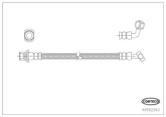 Handler.Part Brake hose CORTECO 49392992 1