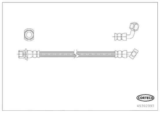 Handler.Part Brake hose CORTECO 49392993 1