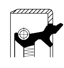 Handler.Part Shaft seal, differential CORTECO 19017586B 1