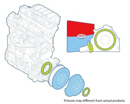 Handler.Part Shaft seal set, clutch CORTECO 19135450 1