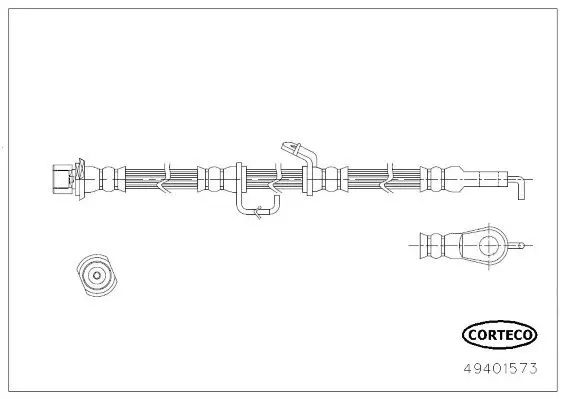 Handler.Part Brake Hose CORTECO 49401573 1