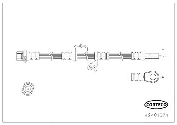 Handler.Part Brake Hose CORTECO 49401574 1