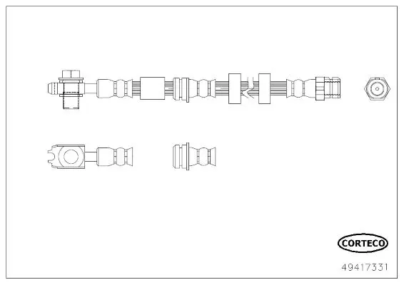 Handler.Part Brake Hose CORTECO 49417331 1