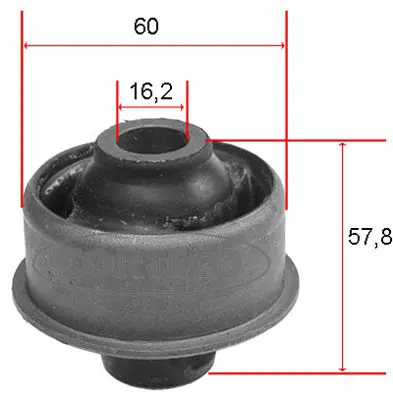 Handler.Part Control arm-/trailing arm bush CORTECO 21652805 1