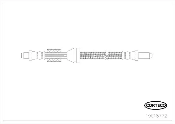 Handler.Part Brake hose CORTECO 19018772 1