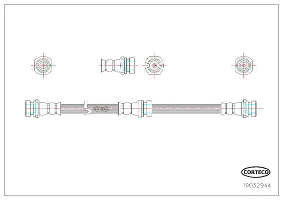 Handler.Part Brake hose CORTECO 19032944 1