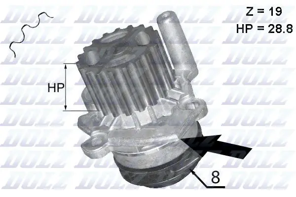 Handler.Part Water pump DOLZ A224 1