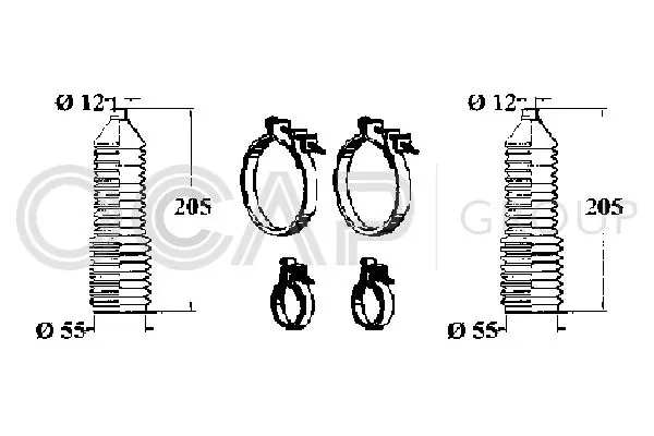 Handler.Part Bellow set, steering OCAP 0901361 1