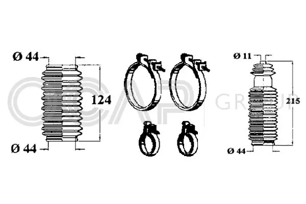 Handler.Part Bellow set, steering OCAP 0900323 1