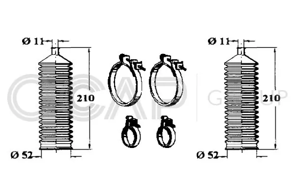 Handler.Part Bellow set, steering OCAP 0901165 1