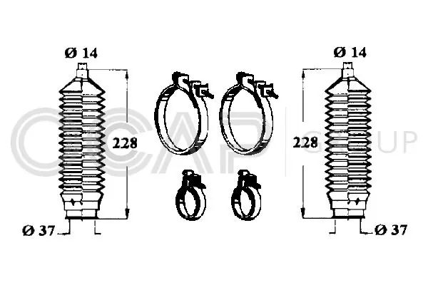 Handler.Part Bellow set, steering OCAP 0901330 1