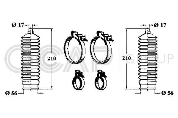 Handler.Part Bellow set, steering OCAP 0902237 1