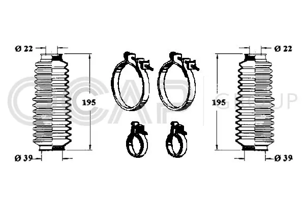 Handler.Part Bellow set, steering OCAP 0901607 1