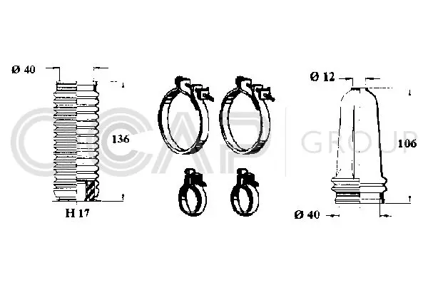 Handler.Part Bellow set, steering OCAP 0900310 1