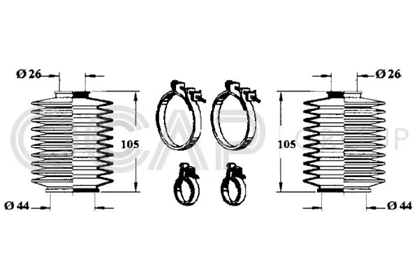 Handler.Part Bellow set, steering OCAP 0901615 1