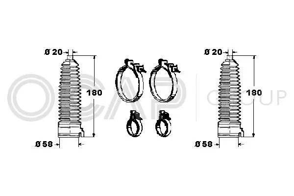 Handler.Part Bellow set, steering OCAP 0901856 1