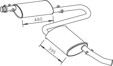 Handler.Part Middle-/end silencer DINEX 33336 1