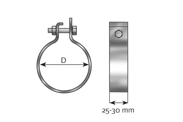 Handler.Part Clamp, exhaust system DINEX 99765 1