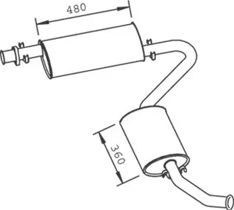 Handler.Part Middle-/end silencer DINEX 33328 1